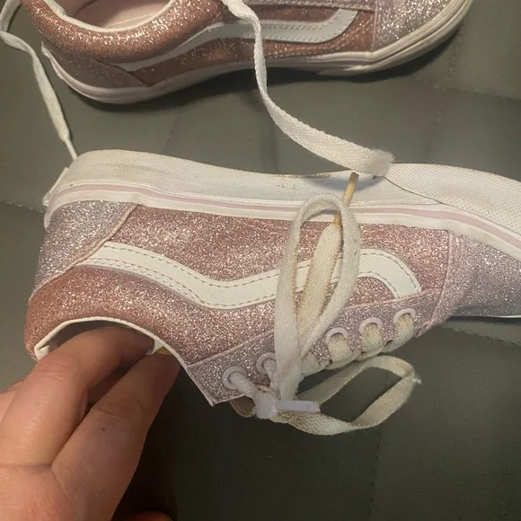 Sparkly Pink and White Sneakers - Picture 6 of 9